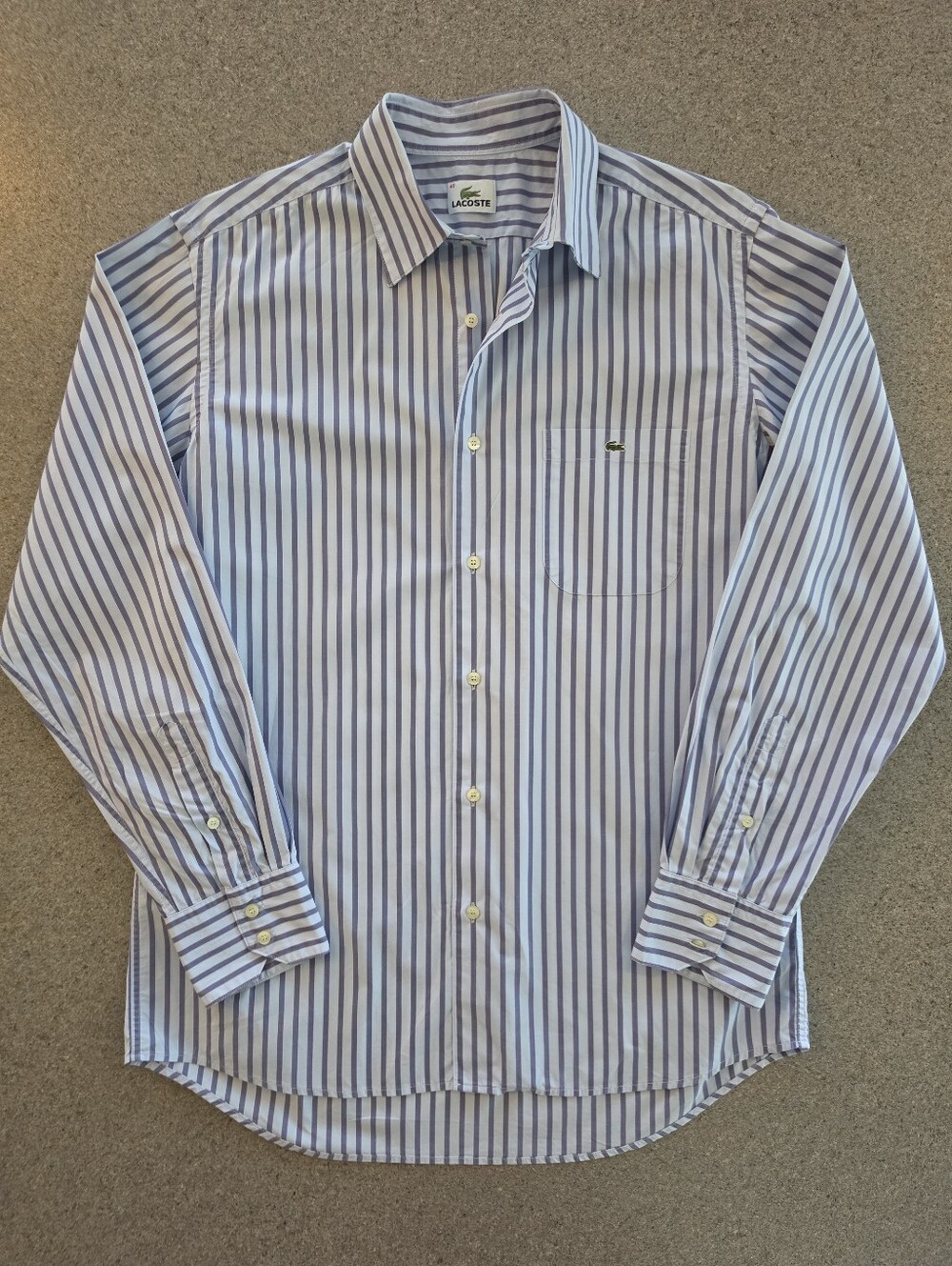 Lacoste Striped Mens Dress Shirt